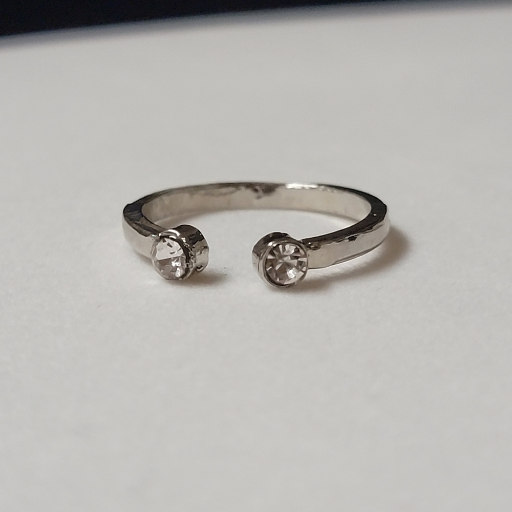 Three Stacking Rings - Love Knot - Heart Beat - Open Rhinestone - Picture 2 of 9